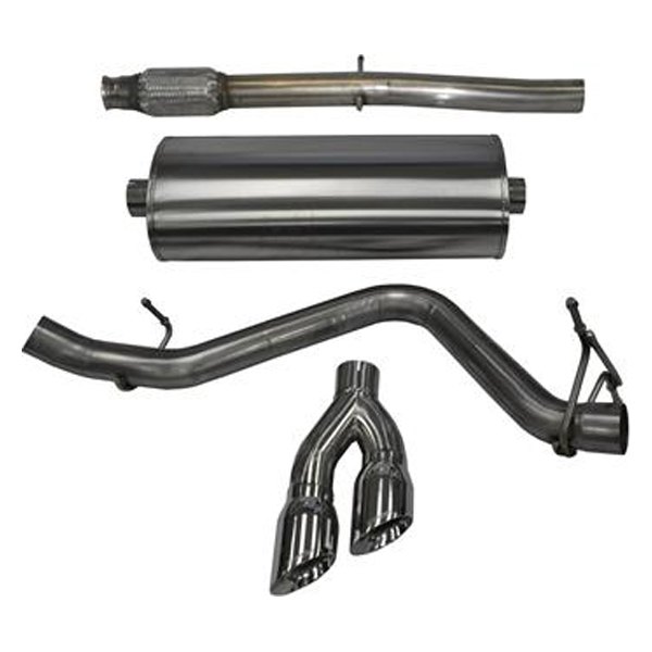 Corsa Performance Exhaust CSR14873 3 in. Cat-Back Single Side Exit Twin 4 in. Sport Exhaust System for 2014-16 Chevrolet Silverado