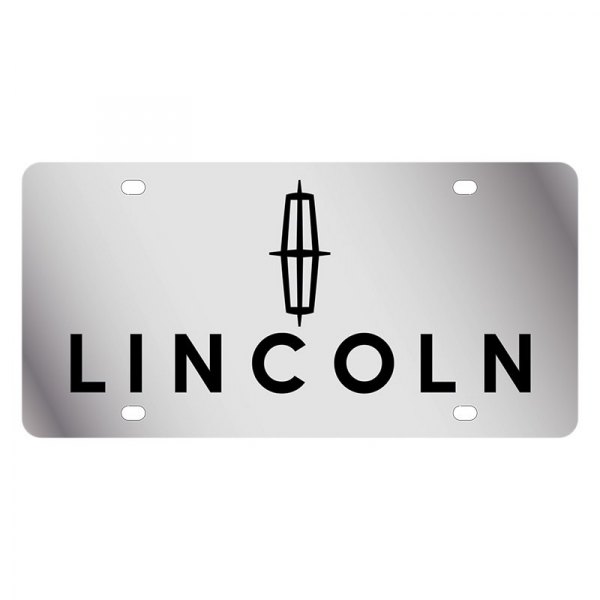 License Plate with Black Lincoln Logo & Emblem