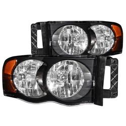 Picture of ANZO USA ANZ111022 02-05 Ram Headlights Crystal&#44; Black