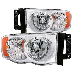 Picture of ANZO USA ANZ111076 02-05 Ram Headlights Crystal Clear with Amber Reflectors