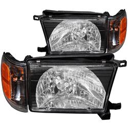 99-02 4 Runner Headlights Black with Amber Reflectors
