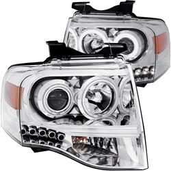 Picture of ANZO USA ANZ111114 07-14 Expedition Projector Headlights with Chrome Housing - Set of 2