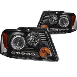 Picture of ANZO USA ANZ111204 04-08 Ford F-150 LED Projector Headlight&#44; Black