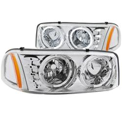 Picture of ANZO USA ANZ111208 99-06 GMC Sierra Projector Headlights with Halo