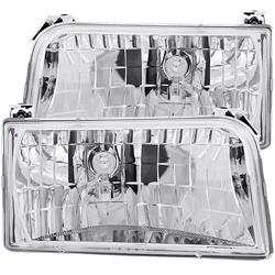 Picture of ANZO USA ANZ111247 92-96 F150&#44; F250 & F350 Crystal Chrome Headlights