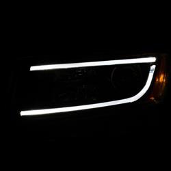 ANZ111329 14-15 Grand Cherokee Projector Headlights Plank Style Black Clear