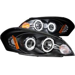 Picture of ANZO USA ANZ121236 06-13 Impala & Monte Carlo Headlights Black Clear Projector with Halo