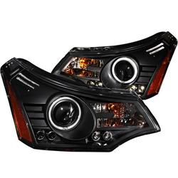Picture of ANZO USA ANZ121272 08-11 Focus Projector Black Clear with Amber Reflectors Headlights