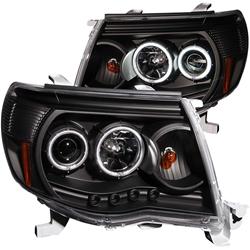 Picture of ANZO USA ANZ121282 05-11 Tacoma Black Clear Projector with Halo Headlights
