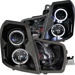 Picture of ANZO USA ANZ121415 03-07 Cadillac CTS Projector Halo Black Clear Headlights
