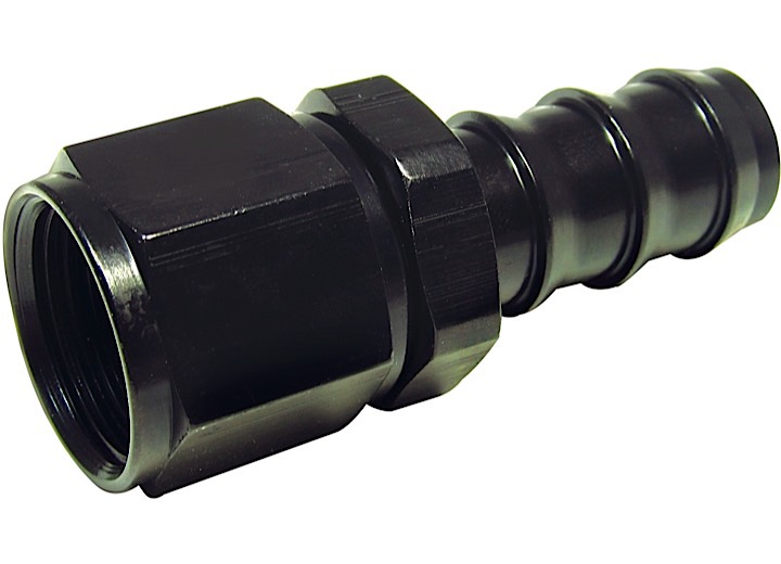 BEP13452 Straight Push-Loc Full Swivel Hose End - Black, -8 AN