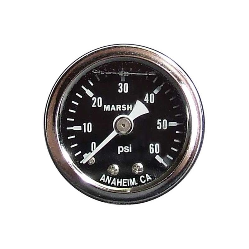 BEP15022 Filled Black Pressure Gauge, 0-60 PSI - Black