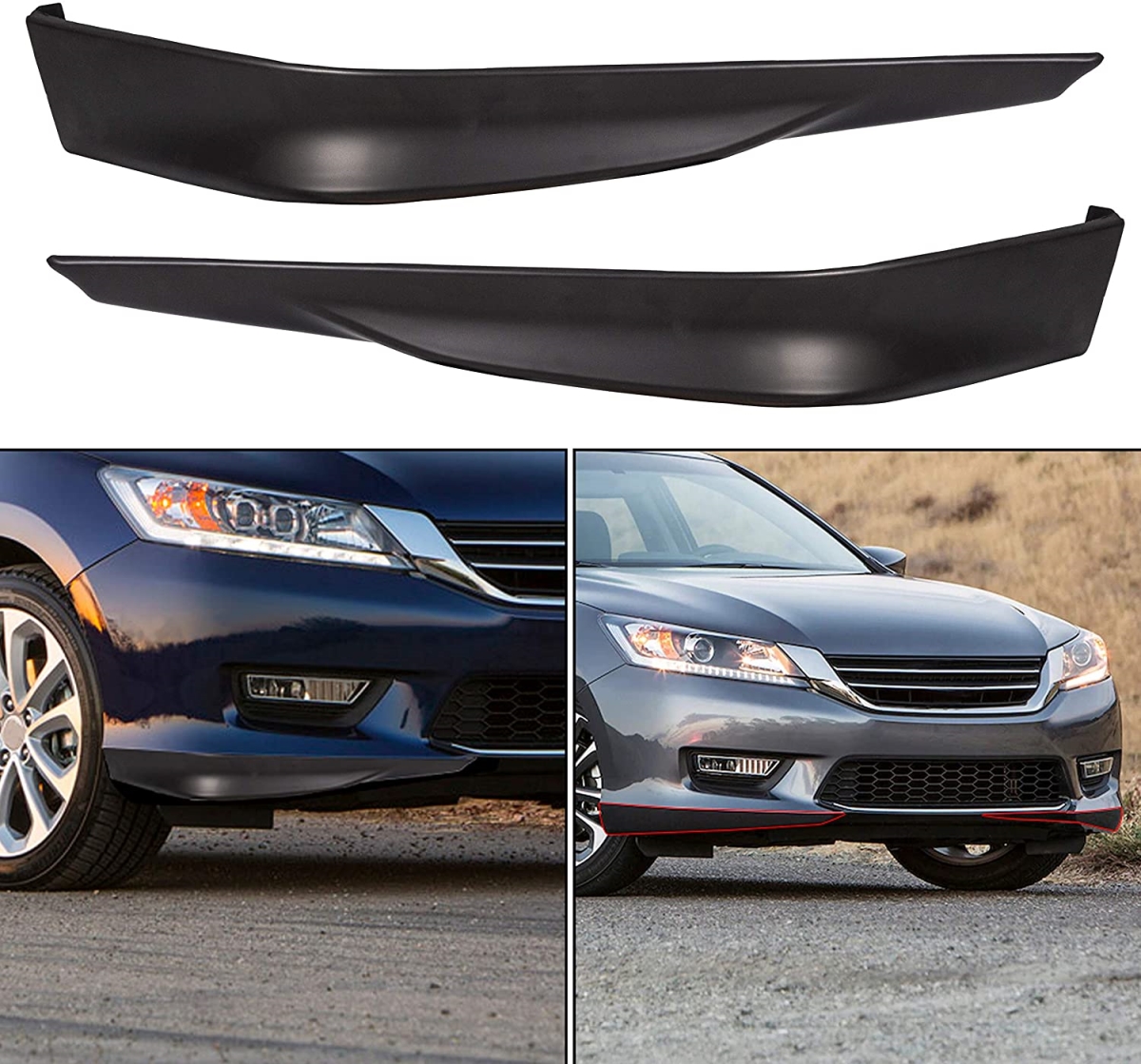 Front Bumper Spoiler for 2016-2017 Honda Accord Sedan Coupe