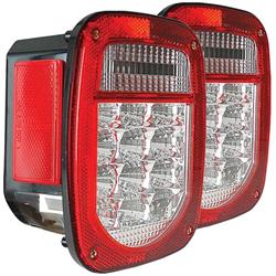 Picture of ANZO USA ANZ861082 76-85 Wrangler LED Tail Lights&#44; 2 Clear & 2 Red Lenses
