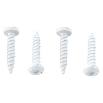 Pan Head Square Recess Screw, White - 8 x 1 in. - 100 Per Case