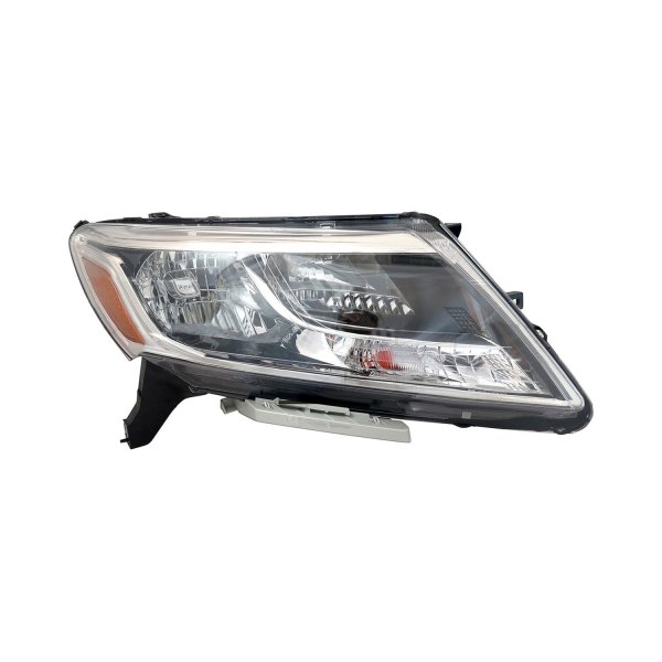 Right Hand Headlight for 2013-2016 Nissan Pathfinder - Black/Chrome - Complete Assembly - CAPA Certified