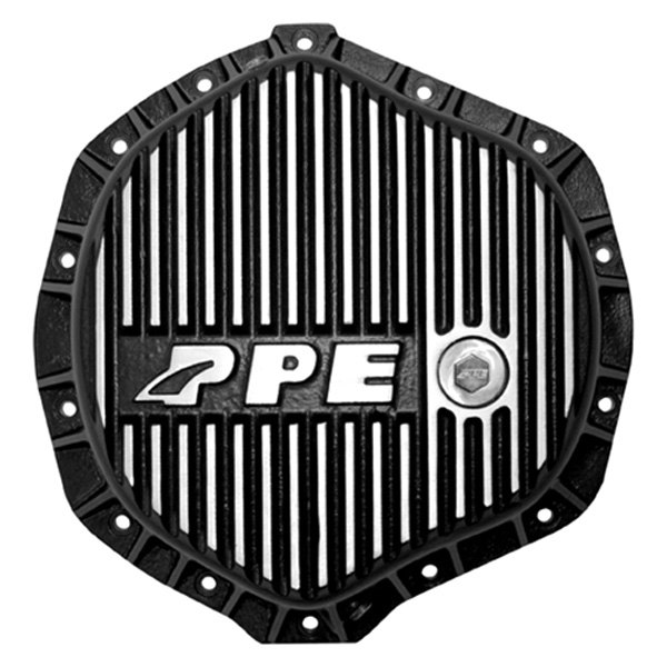 PPE138051010 Brushed Heavy Duty Differential Cover, Aluminum for 2010 GM & Dodge, Balck