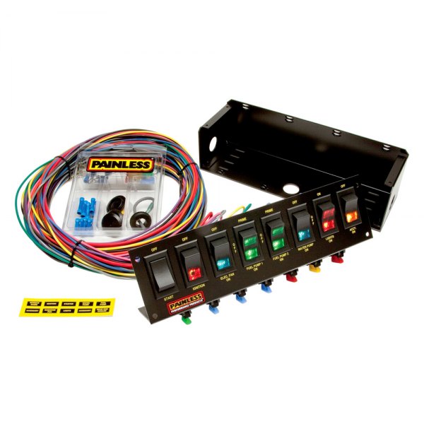 8-Switch Fused Race Panel with Wiring & Hardware