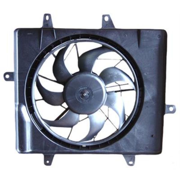 SHE112-409 Radiator Cooling Fan Assembly for 2006-2010 Turbo PT Cruiser, Black