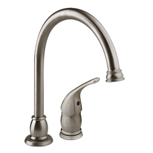 Designer Goose Neck RV Kitchen Faucet - Brushed Satin Nickel - Durable Design