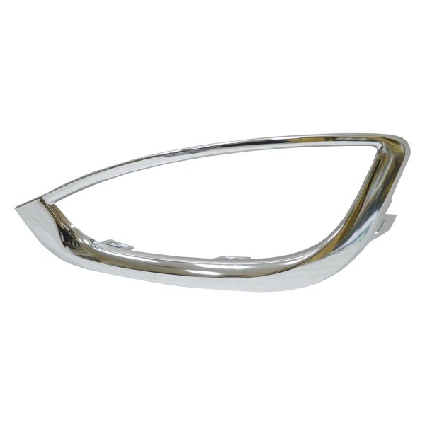 SHE190AA-250ML Chrome Left Hand Front Bumper Molding with Fog Lamp Opening Trim & Fog Lamps for 2017-2019 Pacifica