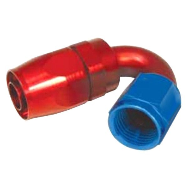 150 Swivel Aluminum Hose End, Red & Blue - -12An