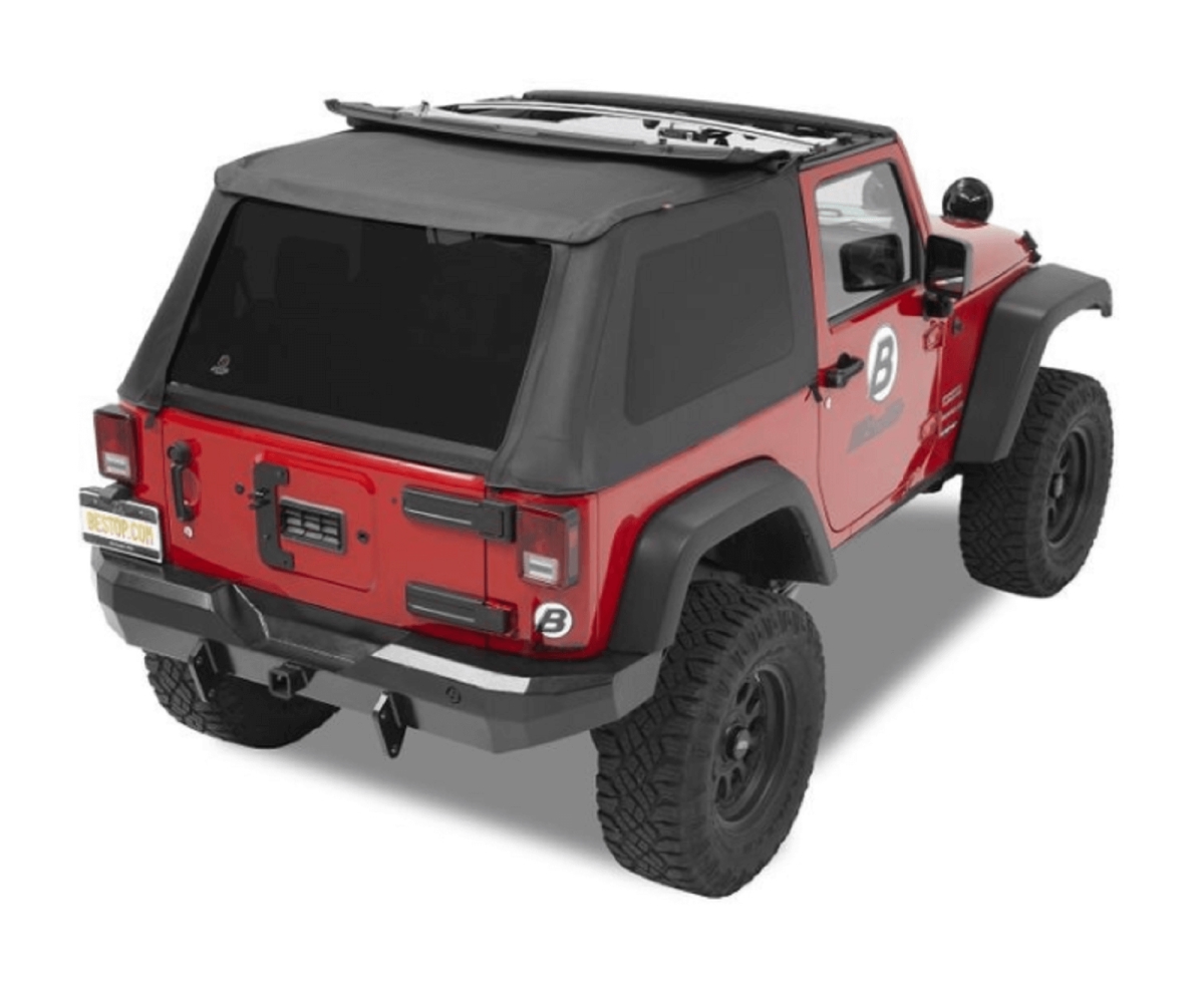 BES52822-35 2 Door Replace a Top for Trektop for 07-17 Wrangler, Black Diamond