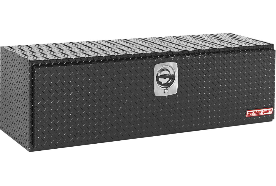 TOOL BOX Underbed Single Door Diamond Tread Black Aluminum 6018 Inch Length x 18 Inch Width x