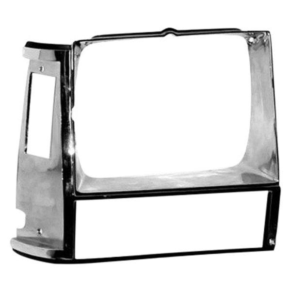 Right Hand Single Headlamp Door for 1984-1990 Cherokee-Wagoneer & 1986-1990 Comanche P-U, Chrome & Black