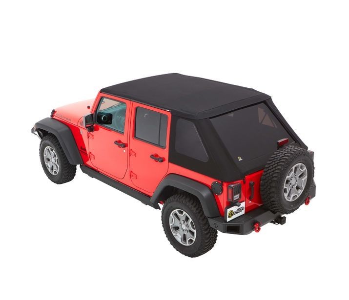 Trektop Slantback Soft Top For Jeep 2007-2018 Wrangler JK 4 Door