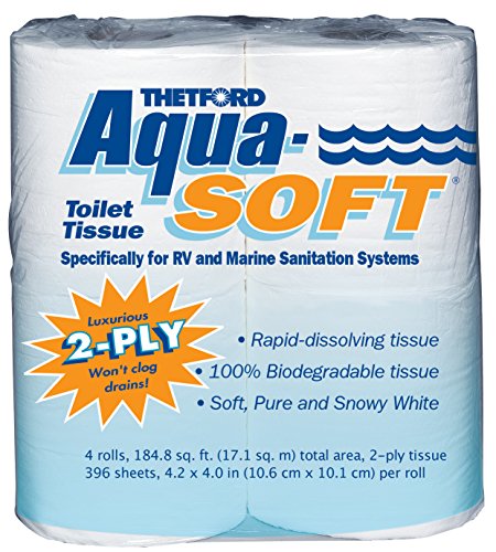 Thetford  Aqua Soft 2 Ply Tissue - Pack of 4
