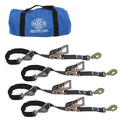 MTD511108 2 in. x 8 ft. Super Pack Tie-Downs, Black