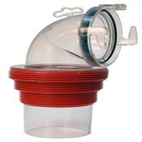 Ez Coupler 90-Degree Bayonet Sewer Fitting Adapter - Clear - Durable Design