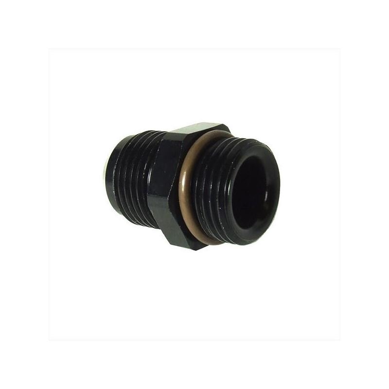 10 in. Port To 6 An Radius Port Adapter with O-Ring, Black