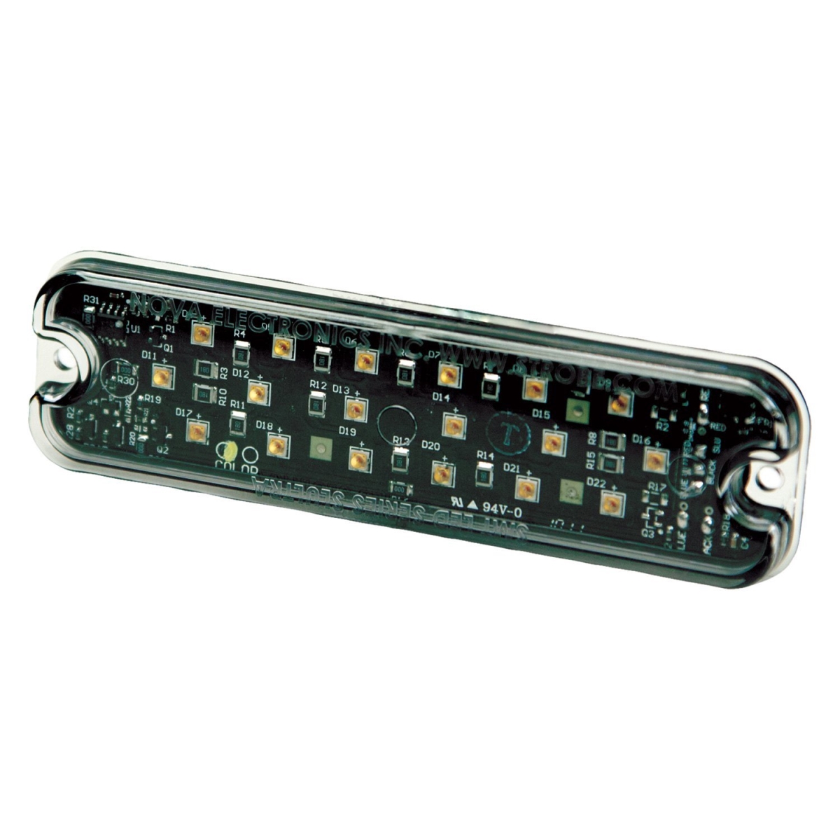 ECC3932C 2-Bolt Mount White LED Strobe Light, Clear - 1.5 x 5 in.