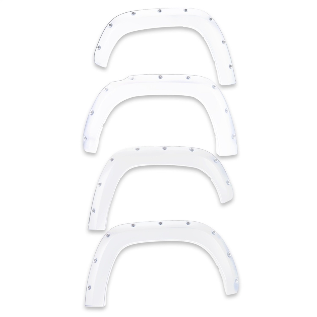 Bolt On Look Fender Flares Painted for Chevrolet Silverad 2016 - 2017 - White