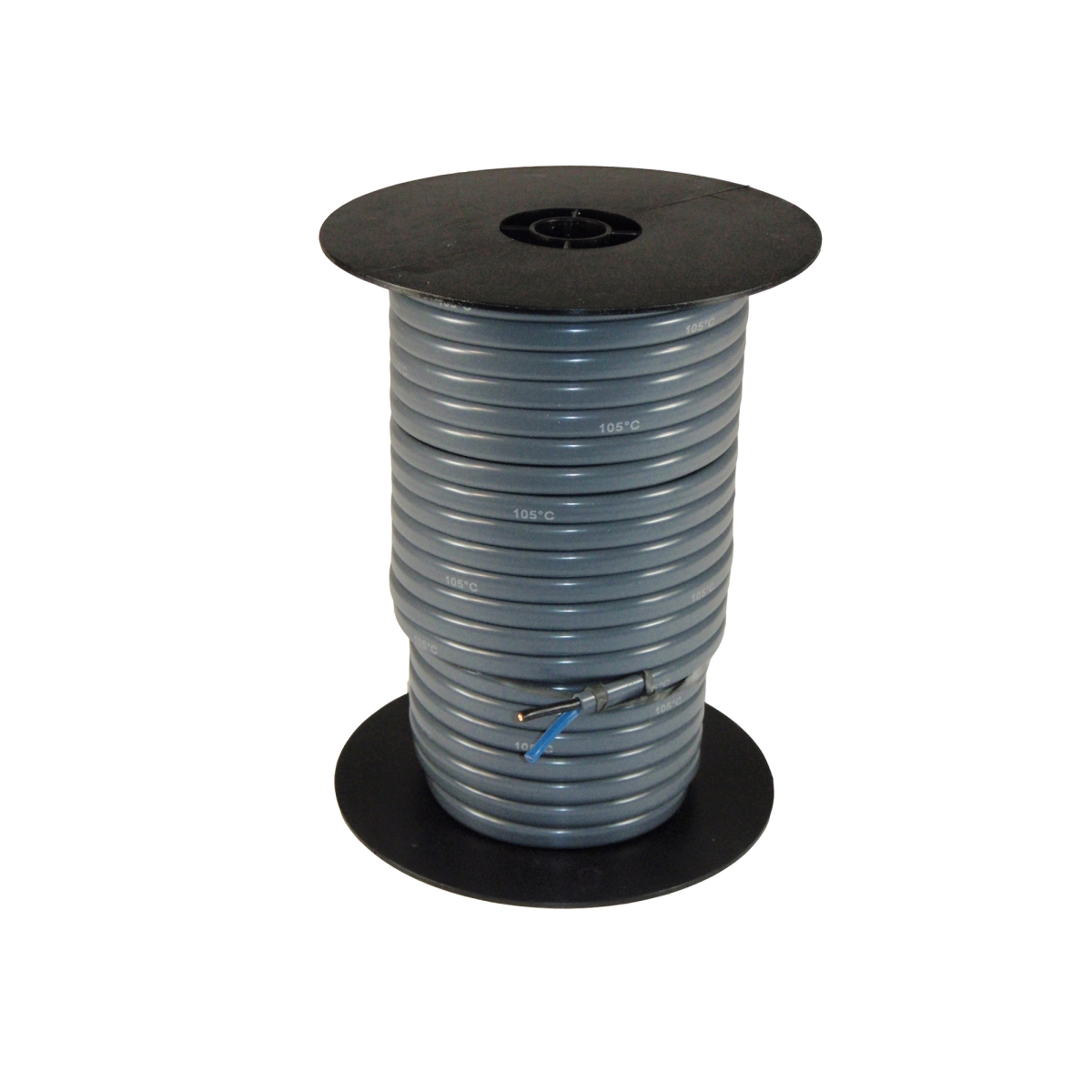 EPM03251 100 ft., 12 Gauge 2 Strand PVC Grey Sheath Wire Spool, Blue & Black