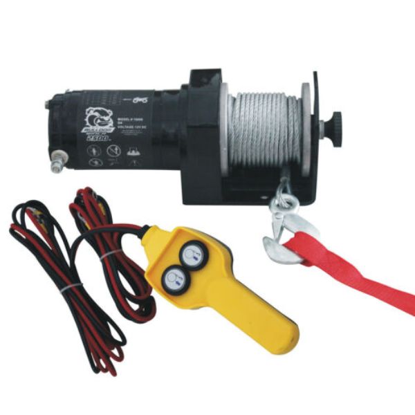 BDG15008 2000 lbs Utility Winch with 50 ft. Wire Rope & Hand Held Controller
