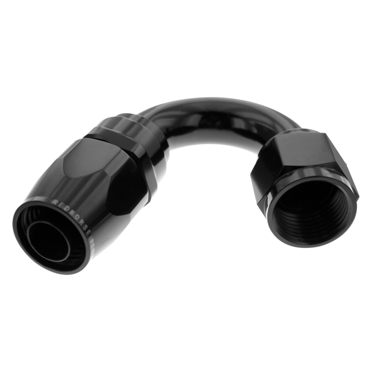 10AN 150 deg Female Aluminum Hose End, Black