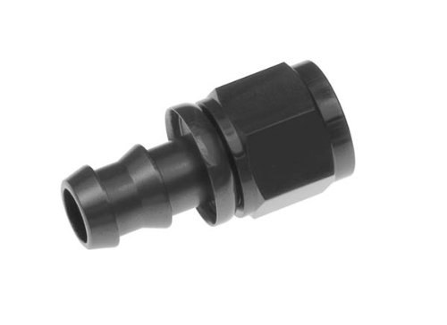 10 Straight An-Jic Hose End Push Lock, Black