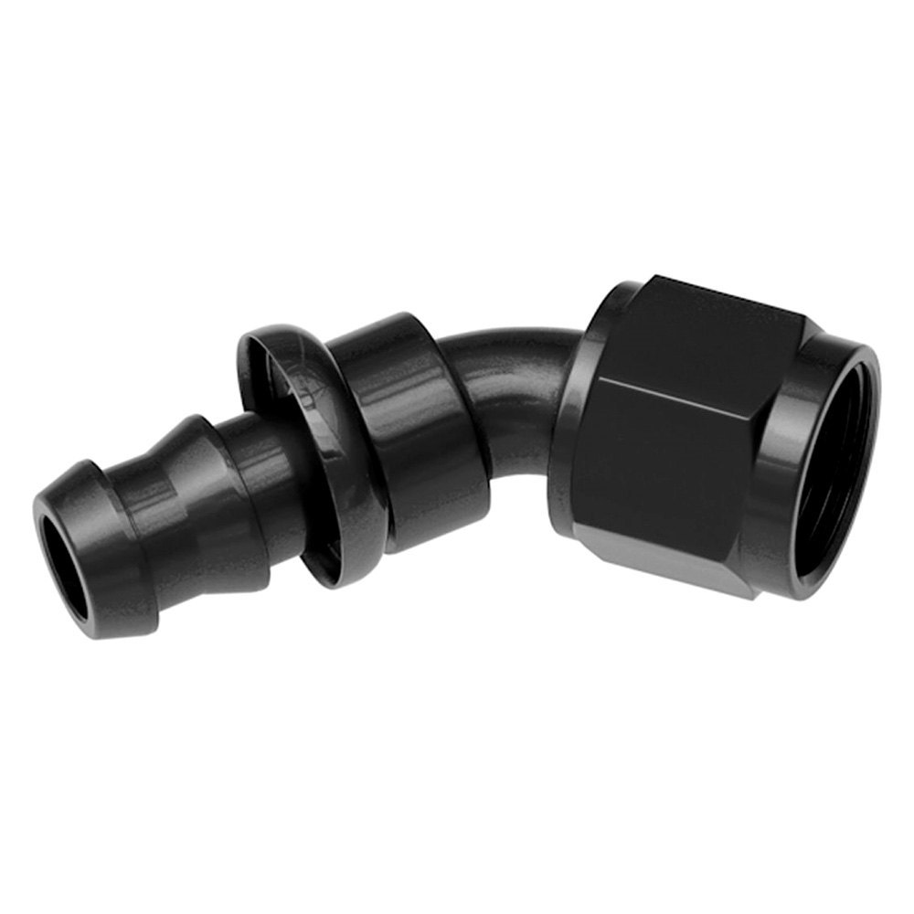 12AN 90 deg An-Jic Push Lock Hose End, Black