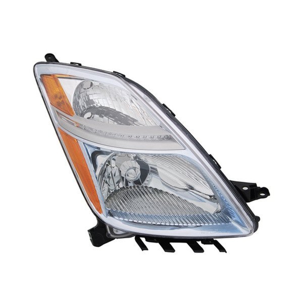 Right Hand Headlight for 2006-2009 Toyota Prius - Chrome - Direct Replacement - CAPA Certified