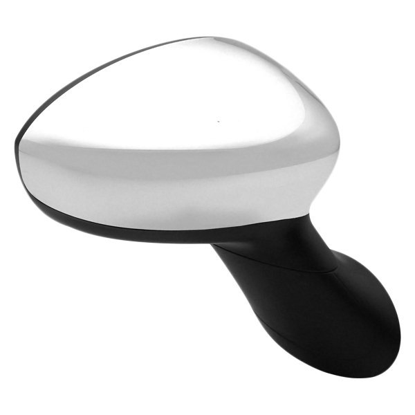 Right Rear Power Heated Temperature Sensor Outside Mirror with Cover, Chrome, Chrome