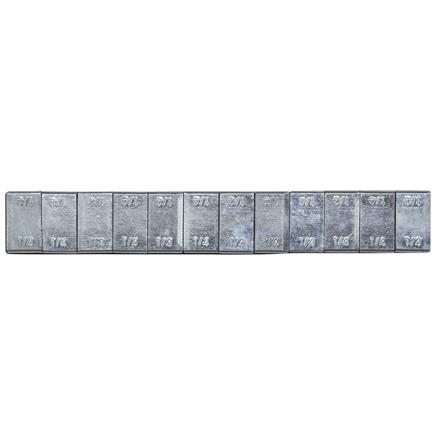 WCW198-371NS 0.25 oz Wheel Weights with 3 oz Strips, Silver - 48 Strips per Box