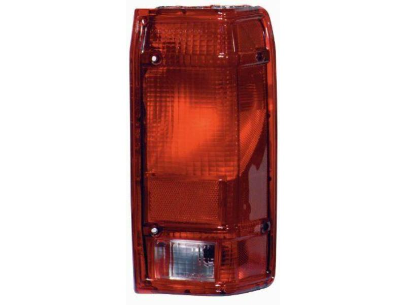 11-1376-91 Right Hand Passenger Side Replacement Tail Light for 1991-1992 Ford Ranger, Red & Clear