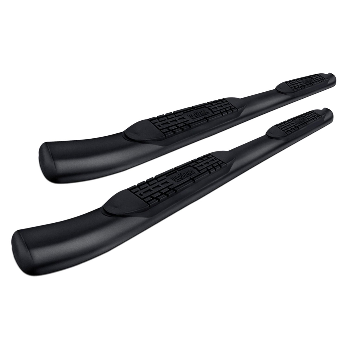 PMX71121B 5 in. Cab Length Black Oval Curved Step Bars for 2001-2017 Chevy Silverado 1500