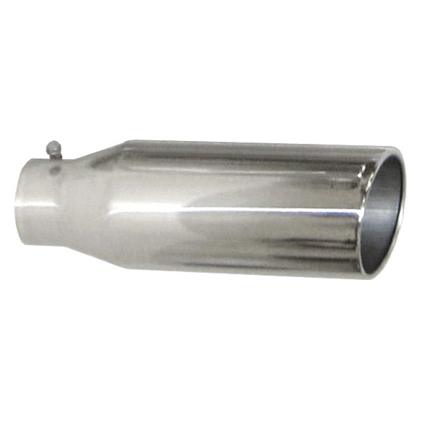 PYPEVT408 4 in. Inlet Monster Truck 304 Stainless Steel Round Angle Cut Weld-On Polished Exhaust Tip