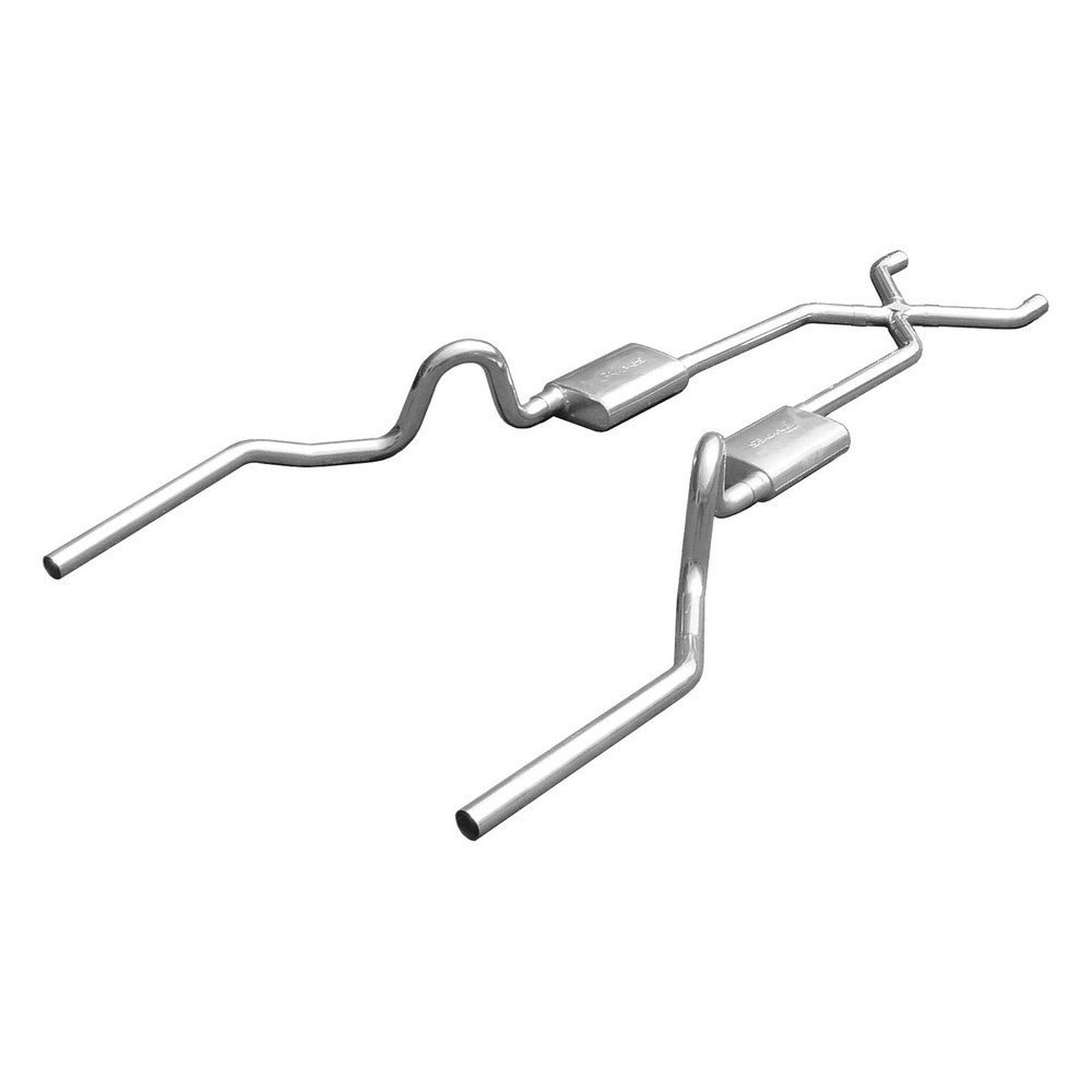 409 Stainless Steel Pipe Crossmember-Back Exhaust System with Split Rear Exit -  BetterBrand, BE1397823