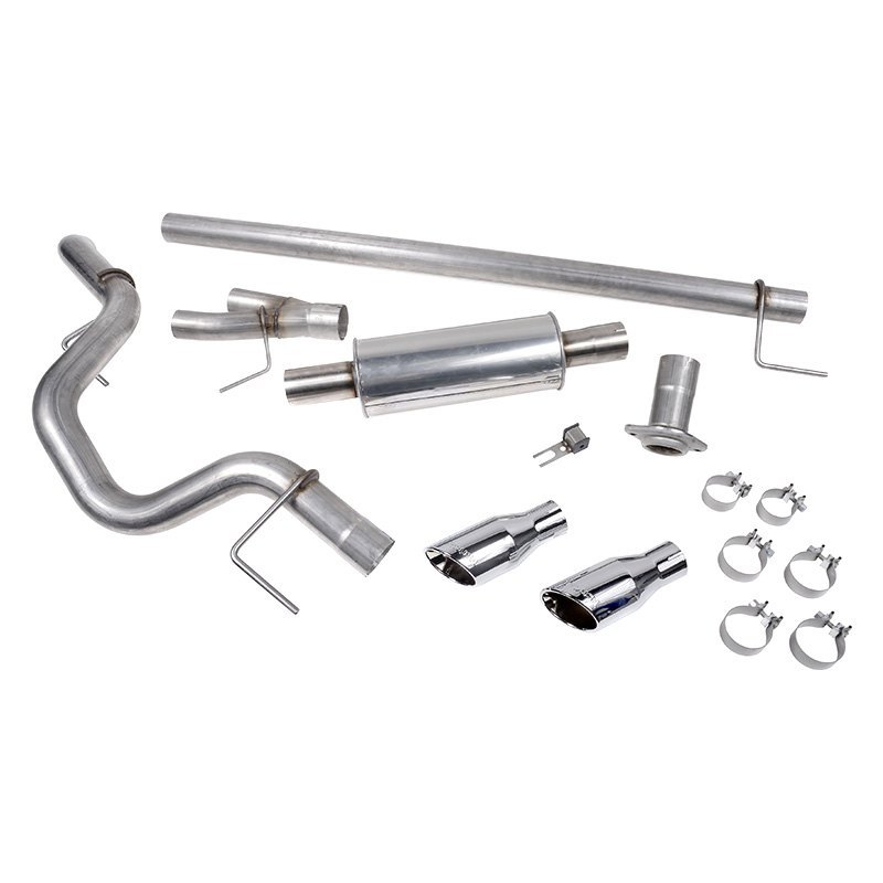 Stainless Steel Cat-Back Exhaust System with Split Side Exit for 2015-2018 Ford F-150