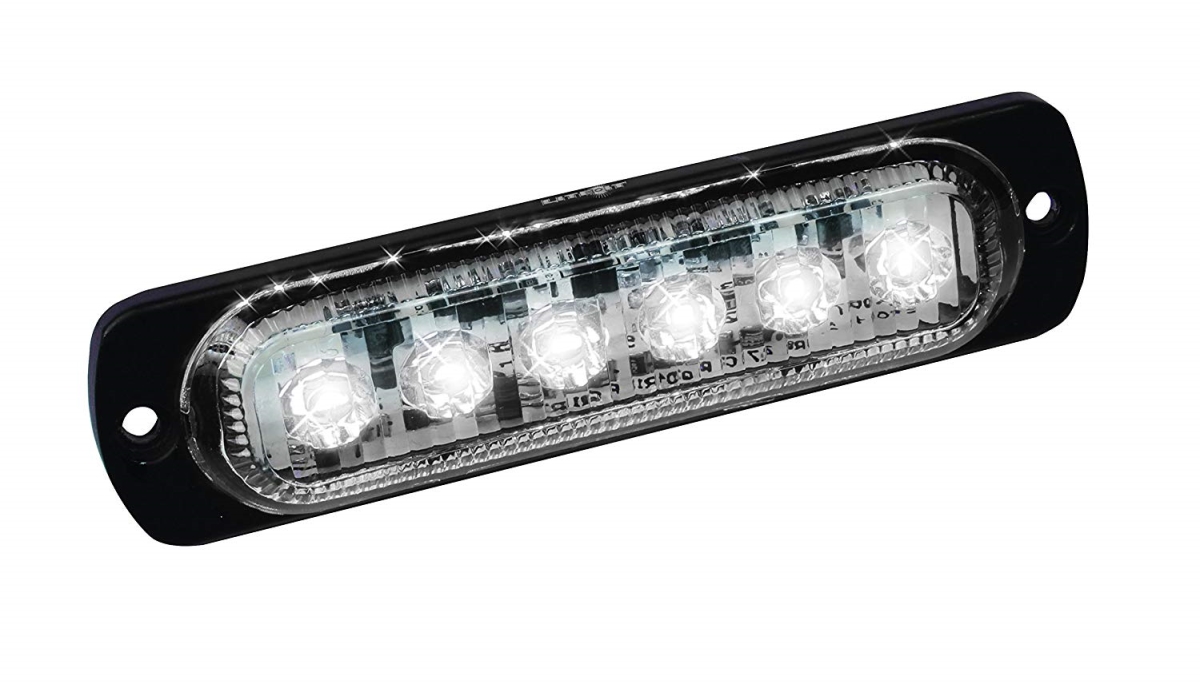 4.5 in. White - LED Ultra Slim Strobe 6W Cree - 480 Lumens 19 Flash Pat
